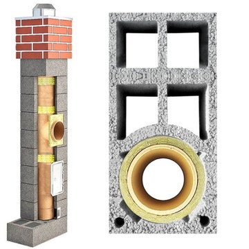 KOMIN CERAMICZNY SYSTEM KOMINOWY 7m +4W FI200 KOMPLETNY