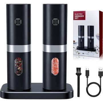 USB ЭЛЕКТРИЧЕСКАЯ МЕЛЬНИЦА ДЛЯ СОЛИ И ПЕРЦА КУХНЯ
