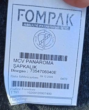 POLIČKA KUFRU FIAT DOBLO II 2009 ČISTÁ PĚKNÝ