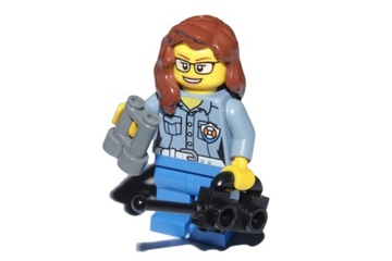 D2*LEGO FIGURKA cty0809 KOBIETA RATOWNIK LORNETKA RADIO, NOWA