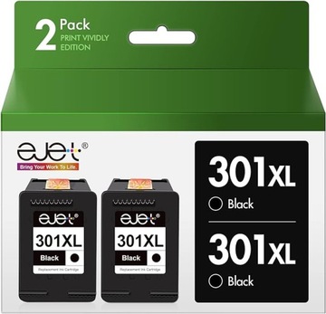 EJET 2x Tusz do drukarki HP 301XL czarny 22ml DeskJet