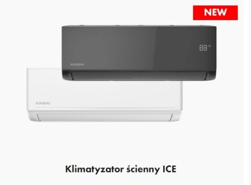 KLIMATYZATOR KAISAI ICE Black 3,5 kW NOWOŚĆ bl/wh