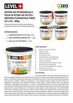 Folia w płynie 80kg Na Balkon Taras OSB L+19 + Wałek malarski