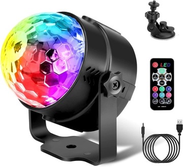 Kula dyskotekowa LED Disco 360° RGB Pilot GOBIKEY