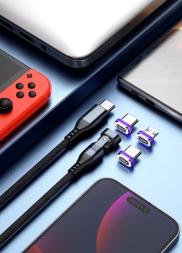 МАГНИТНЫЙ КАБЕЛЬ 1,8 М БЫСТРАЯ ЗАРЯДКА 240 Вт 5 А USB C PD