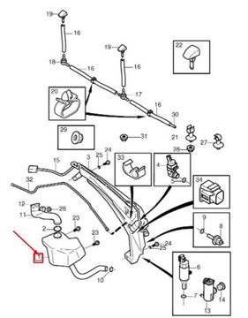 NÁDRŽ OSTŘIKOVAČŮ VOLVO S40 2.0 04-