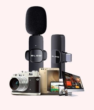 MIKROFON ODBIORNIK BEZPRZEWODOWY KRAWATOWY DO TELEFONU ANDROID WTYK USB-C