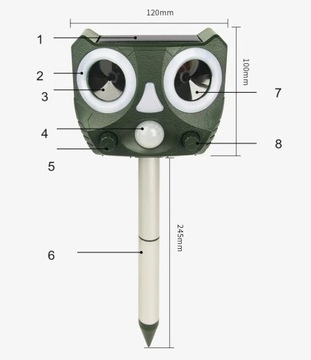Солнечная отпугиватель кротов птиц животных грызунов для кротов птиц Крот Кун
