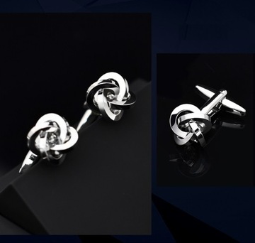 Запонки для рубашки BOX, серебро, элегантный подарок для Него