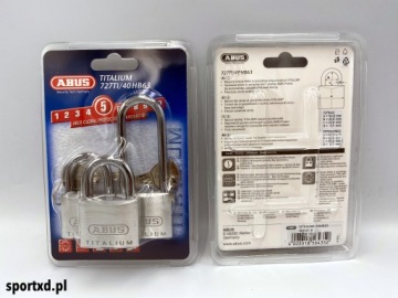 ABUS Titalium навесной замок 2 x 727TI/40 +40HB63 тройной