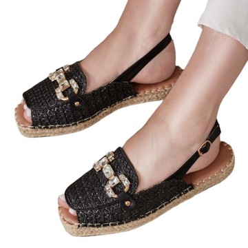 CZARNE ESPADRYLE DAMSKIE VIM 38