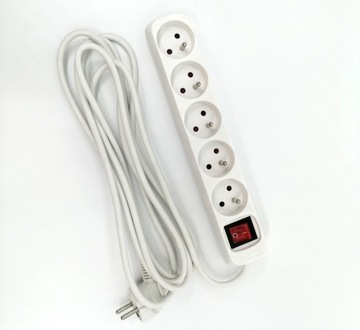УДЛИНИТЕЛЬ ПИТАНИЯ НА 5 РОЗЕТОК 5M AIGO