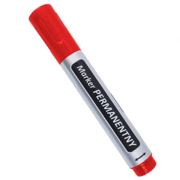 MARKER PERMANENTNY TRWAŁY OKRĄGŁY TAURUS CZERWONY