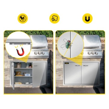 VEVOR Кухонная дверь Нержавеющая сталь 83,8x55,8 см