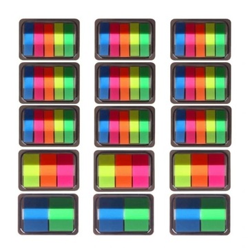 1200 Pieces Page Marker Tabs -Up Index Tabs Neon Flag Sticky Notes, 15