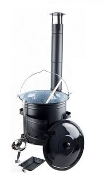 KUCHNIA POLOWA 42CM + KOCIOŁEK POKRYWKA 20L GRILL