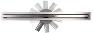 ODPŁYW LINIOWY CHROM 90 CM OBROTOWY DO PRYSZNICA ECO360 SLIM CALANI