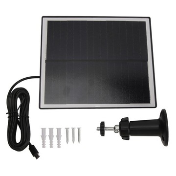 Panel słoneczny 6W 5V monokrystaliczny IP65 wodoodporny z uchwytem czarny