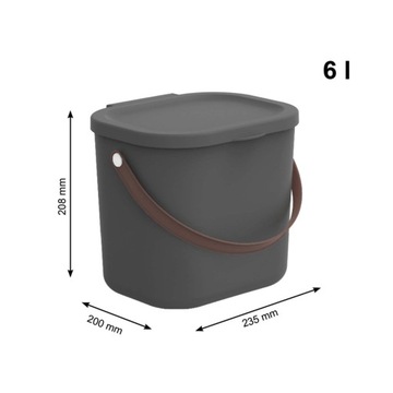 Контейнеры для хранения Rotho ALBULA с ручкой 2x6л + 25л + 40л