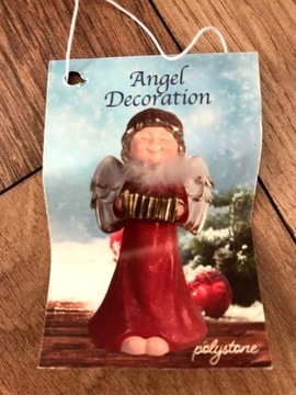 Фигурка ангела 30 см РОЖДЕСТВЕНСКИЙ АНГЕЛ КРАСНЫЙ