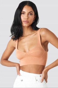 BEYYOGLU KRÓTKI TOP POMARAŃCZOWY DAMSKI M VAJ