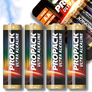 BATERIA AA ALKALICZNA PROPACK AA R6 MOCNE 4 SZT ALKALINE LR06 AA 1,5V