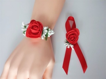 K22 _J * Kotylion korsarz na rękę ŚLUB STUDNIÓWKA