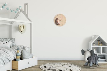 ТИХИЕ Настенные часы для детской комнаты ЕЖИК, 30 см