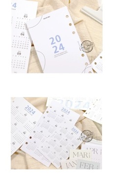 2024 Calendar A5 A6 A7 Notebook Calendars Minimalist Title Inner Pages