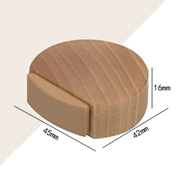 BUMP BUMP ДВЕРНОЙ СТОПОР САМОКЛЕЯЩИЙСЯ ДЕРЕВЯННЫЙ ДУБ КОРИЧНЕВЫЙ 1 шт.