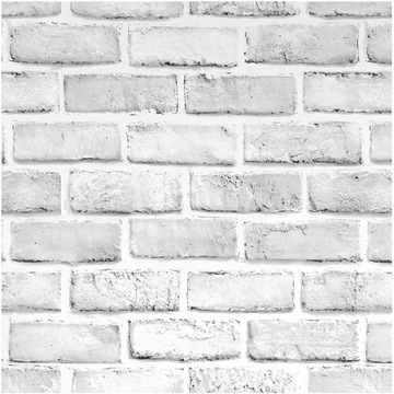 SAMOPRZYLEPNA TAPETA BIAŁA CEGŁA 3D OKLEINA 45cm x 10m