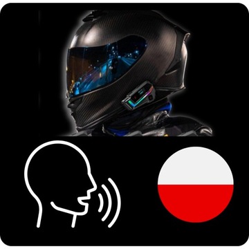 МОТОЦИКЛОВЫЙ ИНТЕРКОМ -КАДИ К3 -СВЕТОДИОДНАЯ ПАНЕЛЬ- РАДИО -1200М-6-МОТО-ПОЛЬСКИЙ ЛЕКТОР