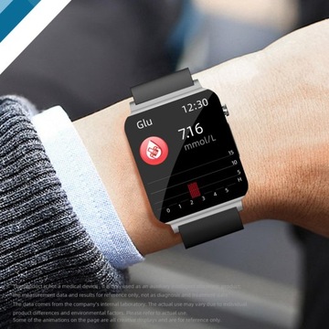 Inteligentny zegarek Krokomierz Kalorie Fitness Srebrny