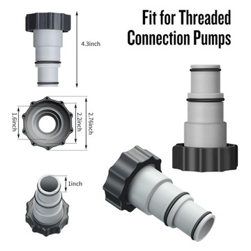 Portable Pool Hose Adapter Parts Threaded