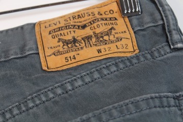 LEVI'S 514 SZARE SPODNIE JEANS W32 L32 BDB STAN