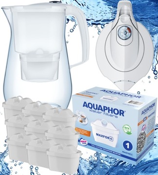 9x filtr wody Maxfor+ Dzbanek Aquaphor ONYX biały