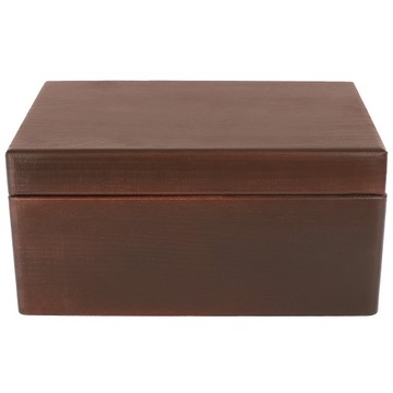Коричневая деревянная коробка с крышкой для подарка, игрушек, инструментов, 30х20х14см.
