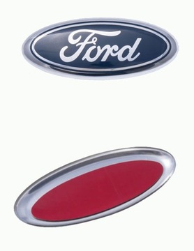ZNACZEK EMBLEMAT FORD PRZÓD TYŁ KLAPY 143 x 57 MM C-MAX B-MAX FOCUS BLASZKA