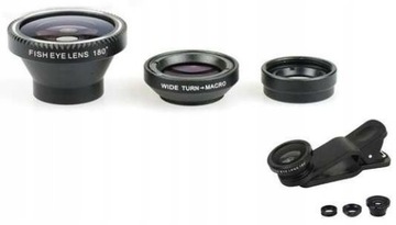 Объектив FISH EYE MAKRO WIDE 3 в 1 для смартфона на телефоне