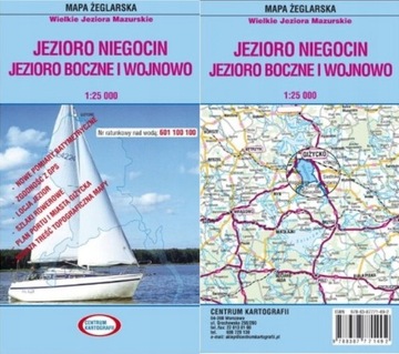 BOCZNE JEZIORO NIEGOCIN WOJNOWO MAPA ŻEGLARSKA LAM