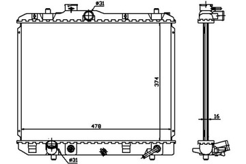 CHLADIČ MOTORU OPEL AGILA SUZUKI SPLASH 1.2/1.2