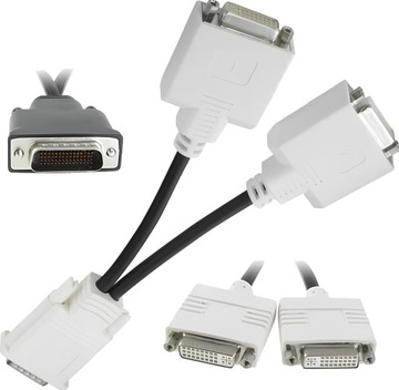 Przejściówka Adapter z DMS 59 na 2x DVI-I