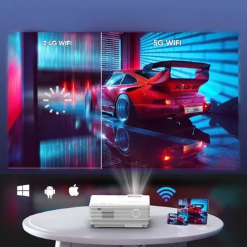 Проектор Светодиодный проектор 5G WiFi Bluetooth Full HD 1080p 9000LM iOS Android