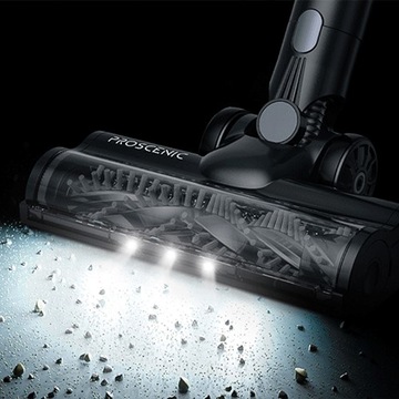 PROSCENIC P11 Вертикальный пылесос для мытья полов, 35 кПа, 400 Вт, 1 л, щеточка для мытья полов со светодиодной подсветкой