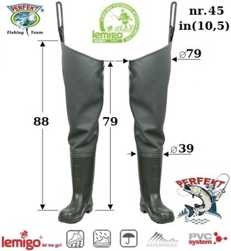 LEMIGO FISHING WADERS - 987 PVC - ВОДОНЕПРОНИЦАЕМАЯ СИСТЕМА № 45