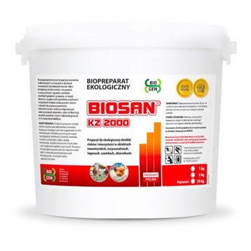 BAKTERIE do SZAMBA BIOSAN KZ 2000 EKO PROSZEK do OCZYSZCZALNI USUWA ODORY