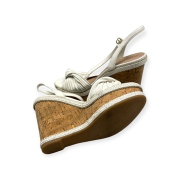 Sandały damskie białe koturn Aldo 38,5