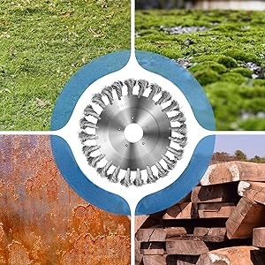 2 проволочные щетки для кустореза 150 мм + аксессуары