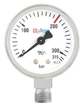 Manometr butlowy gaz CO2 i ARGON reduktor mini