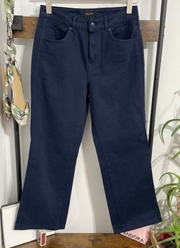 59 granatowe jeansowe nowoczesne nowe Massimo Dutti bawełna S klasyka